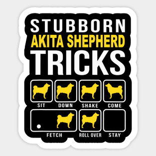 Stubborn Akita shepherd Dog Tricks Sticker